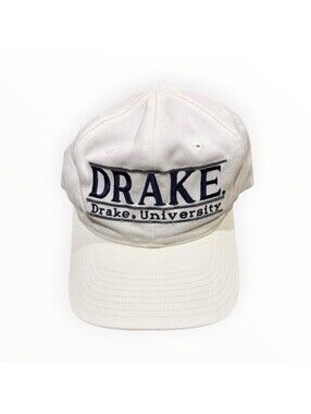 Vintage 90s Drake University Bar Line Snapback One Size College Hat The Game Men